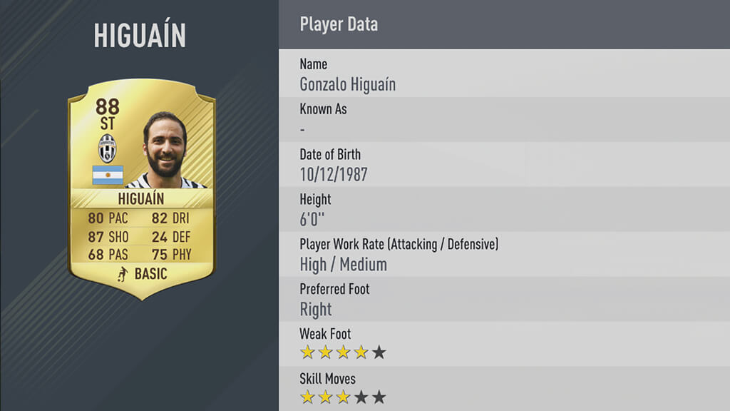 fifa 17 GONZALO HIGUAÍN