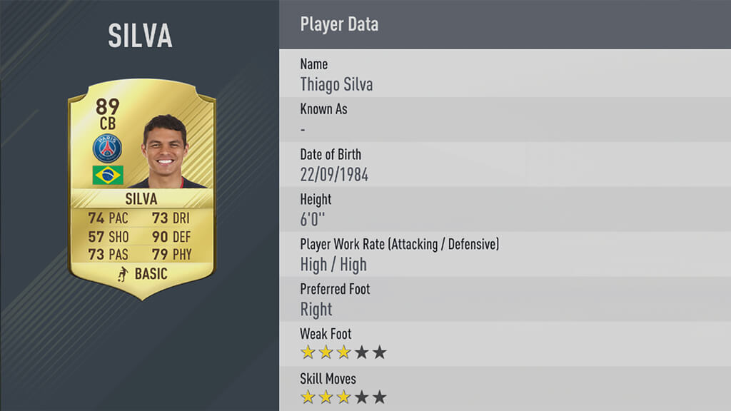 FIFA 17 THIAGO SILVA